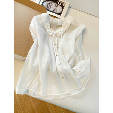 批发实拍 控价20 高级感木耳边蕾丝打底内搭长袖上衣<b class='q'>宽松</b>外穿