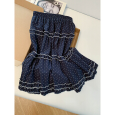 批发<b class='q'>实拍</b> 控价20 甜美文艺风波点木耳边半身裙女春显瘦A字蛋糕裙中裙