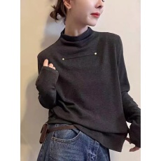 批发半高领加绒打底衫2025新款今年流行爆款秋冬内搭长袖t恤欧货上衣