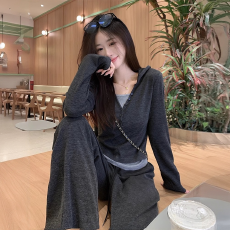 批发糯米套装女<b class='q'>春</b>秋假两件韩版宽松显瘦时尚休闲连帽卫衣长裤两件套潮