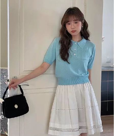도시 백조의 호수 한 부서 레트로 레이스 레이스 반신 스커트 여성 여름 부드러운 화이트 한 마디 케이크 미니 스커트