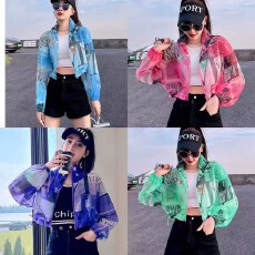 批发韩国潮牌小个子遮阳防晒衣女夏季新款防紫外线透气薄款短款防晒衫