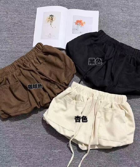 빅 포켓 캐주얼 꽃밭 짧은 바지 여성 2025 가을 연령 감소 슬림해 보이는 한 마디 퍼프 치마바지 배기 바지