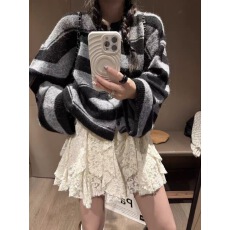 批发时尚设计感不规则蕾丝<b class='q'>半身裙</b>女秋季辣妹个性百搭高腰显瘦A字短裙
