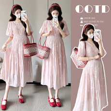 批发2026   现huo实拍时尚舒适遮肉显瘦孕妇大码连衣裙