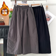 批发2025新款冬季简宽松大码夹棉气球裤高腰百搭显瘦阔腿休闲棉裤长裤