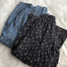 批发2026春季新品复古文艺小碎花韩系<b class='q'>半身</b>裙女高腰宽松大码A字中长裙