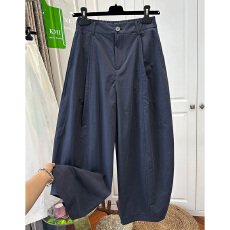 批发2026春季新款大码胖MM松紧腰休闲女气球裤宽松百搭显瘦<b class='q'>哈伦</b>九分裤