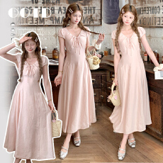 大量现现~图片已处理实拍中2026法式复古显瘦孕妇裙