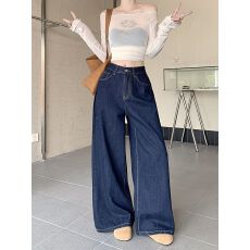 批发美式街头水洗做旧牛仔<b class='q'>裤</b>男春秋直筒宽松<b class='q'>欧美</b>高街vibe风长<b class='q'>裤</b>子