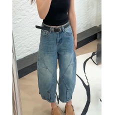 批发梨形身材大码弯刀牛仔香蕉<b class='q'>裤</b>女秋冬季新款复古腿粗胯宽显瘦哈伦<b class='q'>裤</b>