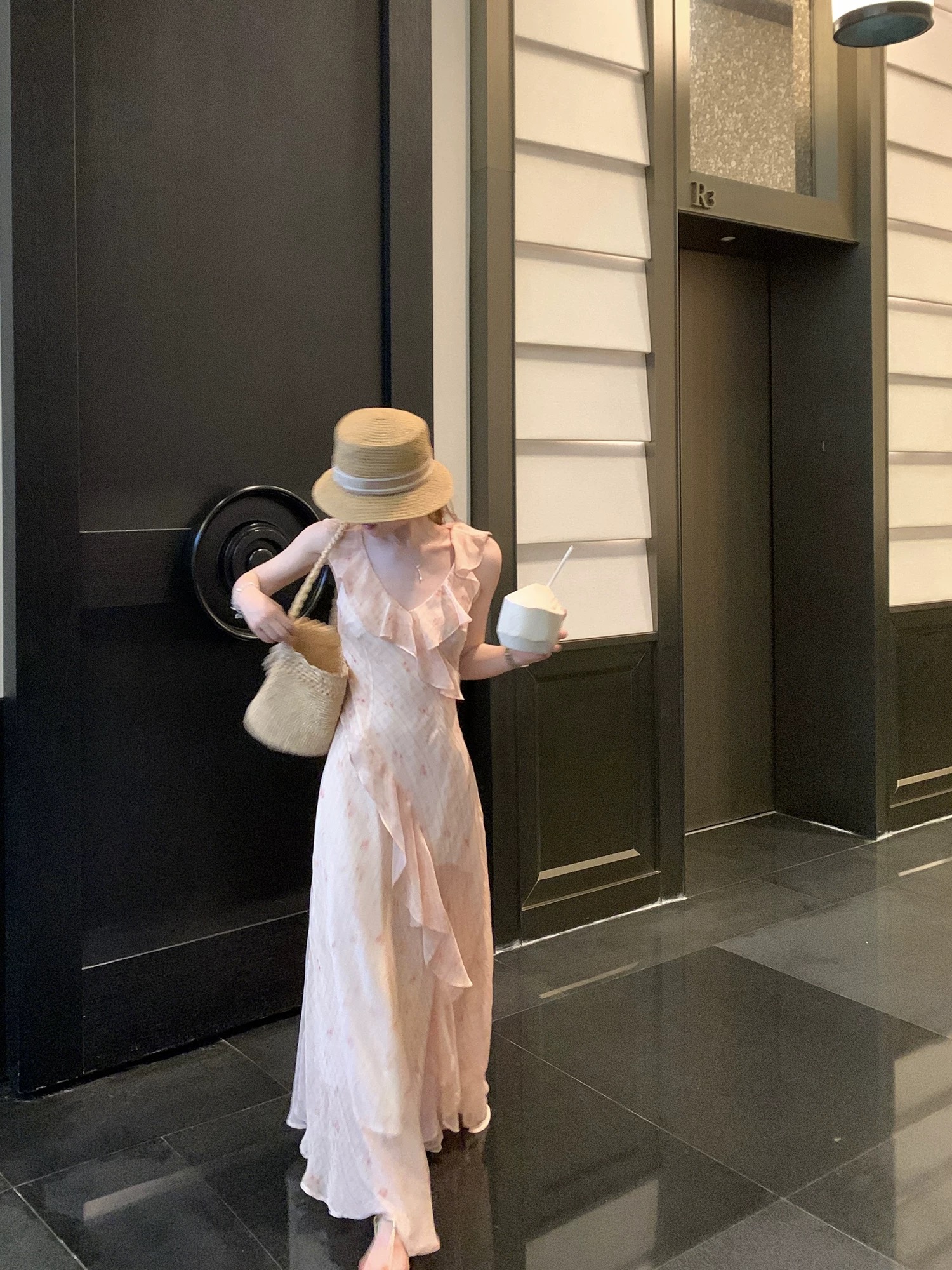 주 제 1 eeone4.16 10 00am 다시 만남 가을 사쿠라 시간 여름 체크무늬 벚꽃 꽃무늬 드레스