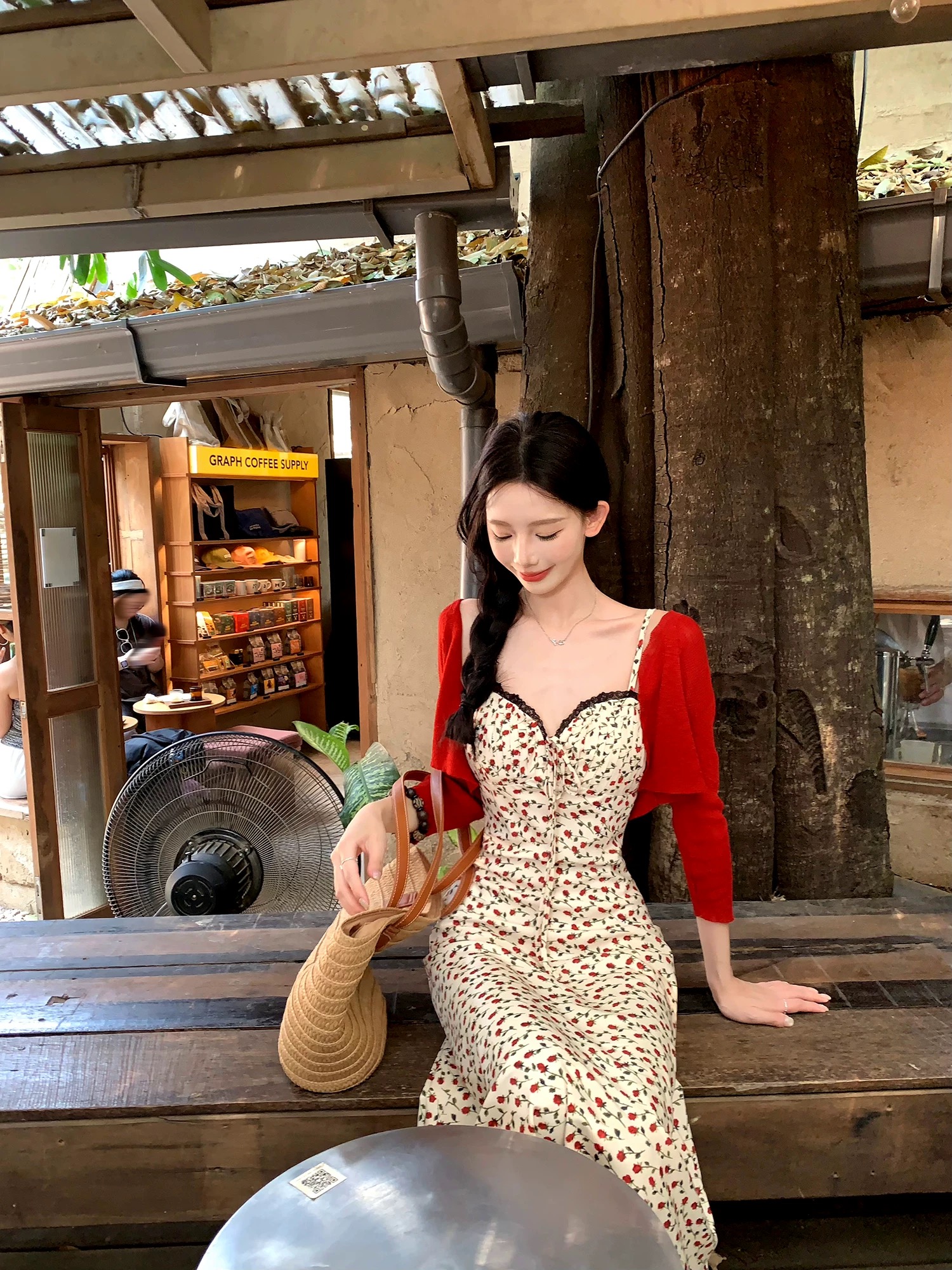 4 29 pm20 신제품 켜기 새로운 하나 달콤한 복숭아 yikett 슬립 꽃무늬 드레스