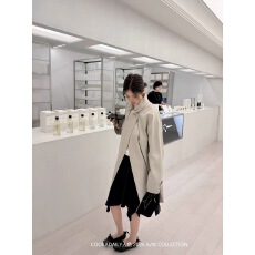批发cookadaily人鱼 8.5pm14:00 中古经典翻领<b class='q'>双排扣</b>中长款<b class='q'>风衣</b>外套