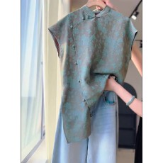 批发新中式中国风年轻款盘扣改良唐装衬衫外套女2026夏季新款上衣小衫