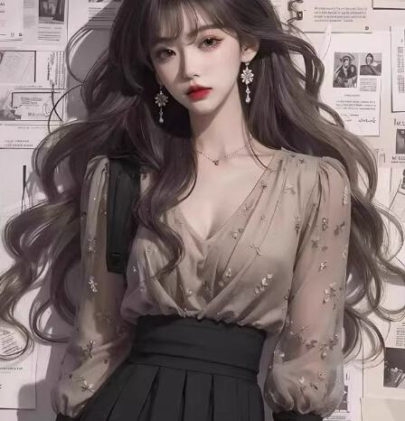 누락 된 카운터 빼다 꼬리 싱글 맨위 빛 요리 한 프랑스식 작은 대중 부드러운 바람 품격 명문 여성 긴팔 V 넥 셔츠