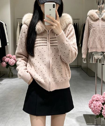 공정한 섬 느긋한 후드 털 모피 칼라 지퍼 오픈 가디건 스웨터 코트 가을 겨울 레트로 품격 캐주얼 맨위