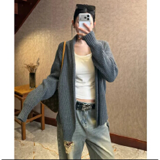 批发2026年秋冬季新款毛衣外套女针织开衫百搭气质外搭上衣长袖慵懒风