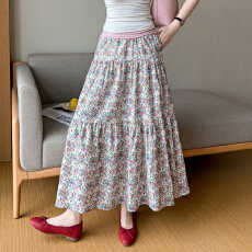 批发<b class='q'>实拍</b>2026春夏韩版新款高支精梳棉清新小碎花口袋半身裙