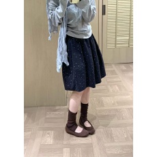 批发韩系碎花拼接半身裙女早秋新款气质显瘦<b class='q'>百搭</b>A字花苞裙