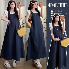 批发实拍現货 <b class='q'>夏季</b>新款法式撞色小飞袖木耳边显瘦气质<b class='q'>连衣裙</b>