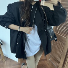 批发<b class='q'>韩国</b><b class='q'>代购</b>25秋 拉链抽绳收腰宽松版中长款外套