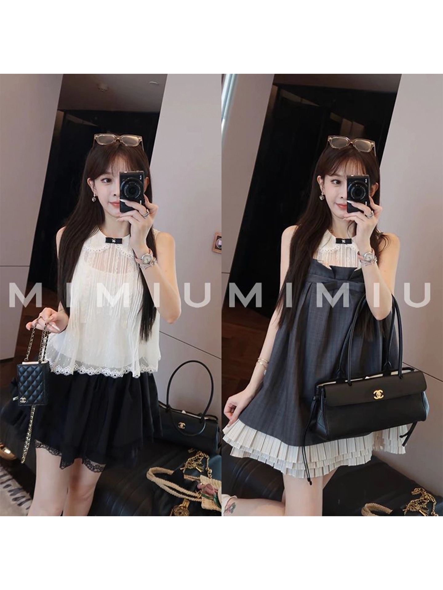수영하다 사슴 사슴 약화 된 양모 프랑스식 사소한 베이비 칼라 여성 드레스 여름 Tulle 디자인 센스 한 마디 화이트 치마