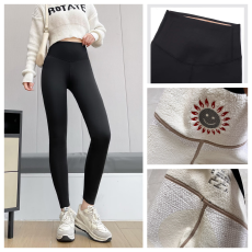 批发实拍<b class='q'>大码</b>羊羔绒特厚鲨鱼裤秋冬瑜伽裤收腹提臀加绒加厚小脚打底裤