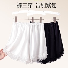 批发实大码200斤可穿柔滑<b class='q'>蕾丝</b>三分<b class='q'>安全</b><b class='q'>裤</b>家居<b class='q'>裤</b>阔腿不卷边舒适五分<b class='q'>裤</b>