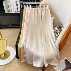 批发高腰简约a字半身裙女2026春<b class='q'>夏</b>新款百搭显瘦大摆气质中长裙批发