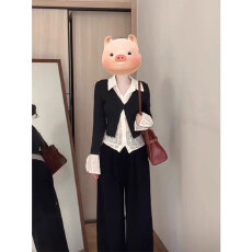 批发原版做法法式正肩假两件<b class='q'>衬衫</b>女秋季高级感<b class='q'>长袖</b><b class='q'>衬衣</b>显瘦上衣