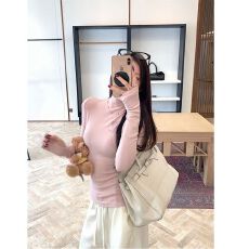 批发【270克螺纹德绒】高领加绒<b class='q'>长袖</b><b class='q'>T</b><b class='q'>恤</b>女秋冬弹力修身百搭上衣打底衫