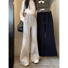 批发阔腿裤2026秋<b class='q'>冬</b>季休闲运动宽松卫裤长裤喇叭裤美外穿裤子