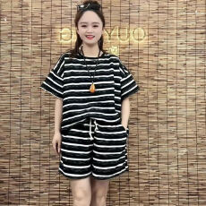 批发套装女2026夏季新款宽松大码遮肉<b class='q'>时尚</b>短裤两件套