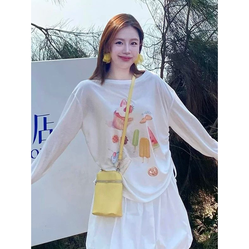 얇은 스타일 자외선 차단 블라우스 긴팔 여성 여름 새로운 패션 느긋한 바람 맨위