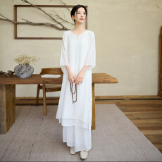 批发实拍#2026新款民族风棉麻禅意打坐练功服套装国风瑜伽服茶服舞蹈