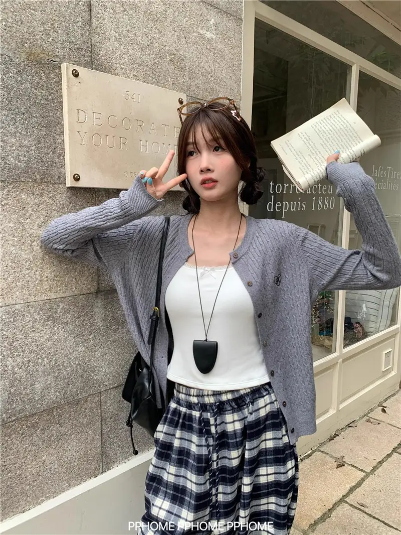 꽈배기 라운드넥 가디건 상세 이미지 29