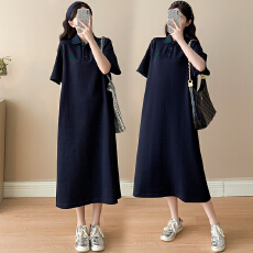 批发实拍 2026<b class='q'>夏季</b>新款宽松刺绣大码POLO显瘦连衣裙