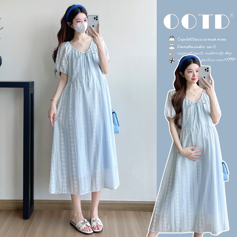 실사 xian 여름 새로운 품격 3d 3 차원 프린트 우아함 패션 다용도 반팔 드레스