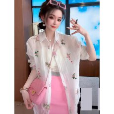 批发韩系气质宽松显瘦淑女休闲长袖衬衫女装2026春夏新款高级防晒上衣