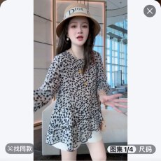 批发2026春季新款真丝双绉中长款时尚黑白<b class='q'>波点</b>桑蚕丝<b class='q'>衬衫</b>上衣