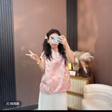 批发新中式2026年新款夏款提花<b class='q'>真丝</b>香云纱飞飞袖短袖上衣