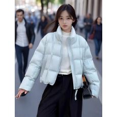 批发有货商超同版 2025新款羽绒服女短款立领加厚保暖云绒面包服外套