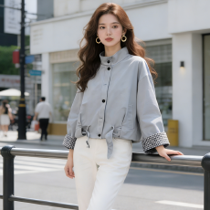 批发商城货三标齐全+数据爆款+千件备货 2026春<b class='q'>夏</b>季立领夹克短外套女