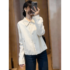 批发已量产+有货 2026春季宽松简约百搭假两件夹克拼接短款休闲外套女