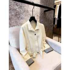 批发已量产+有货 2026春季宽松简约百搭假两件夹克拼接短款休闲外套女