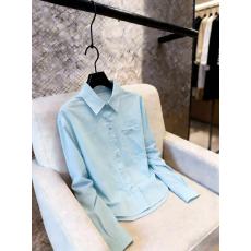 已量产+有货 2026春季重工刺绣撞色口袋衬衫长袖上衣衬衣薄款外套