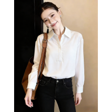 批发已量产+有货 2026春夏季简约日常<b class='q'>通勤</b>上衣衬衣老钱风花边拼接衬衫