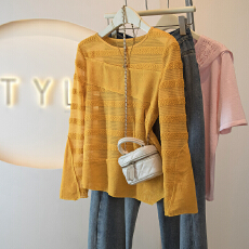 批发小个子喇叭袖短款<b class='q'>修身</b><b class='q'>衬衫</b>上衣2026年春季新款高级感小衫<b class='q'>衬衣</b>女装