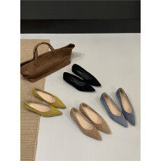 批发新款尖头绒料单鞋2025秋季<b class='q'>简约</b>